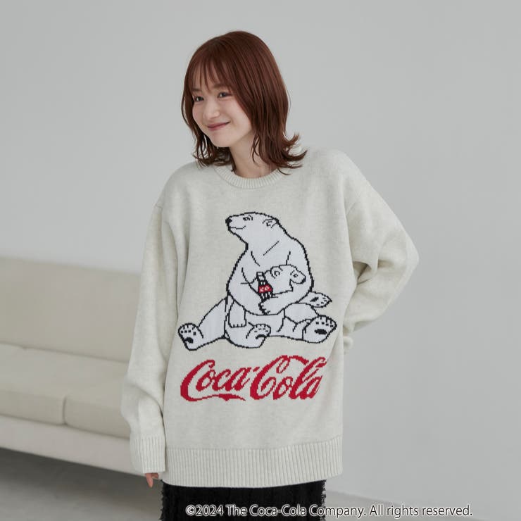 Coca-Cola ポーラーベアージャガードクルーニット[品番