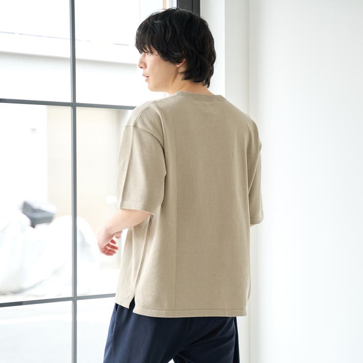 コンフォートニットプルオーバー  ショートスリーブ【抗ピル、UVカット】 | coen【men】 | 詳細画像7 