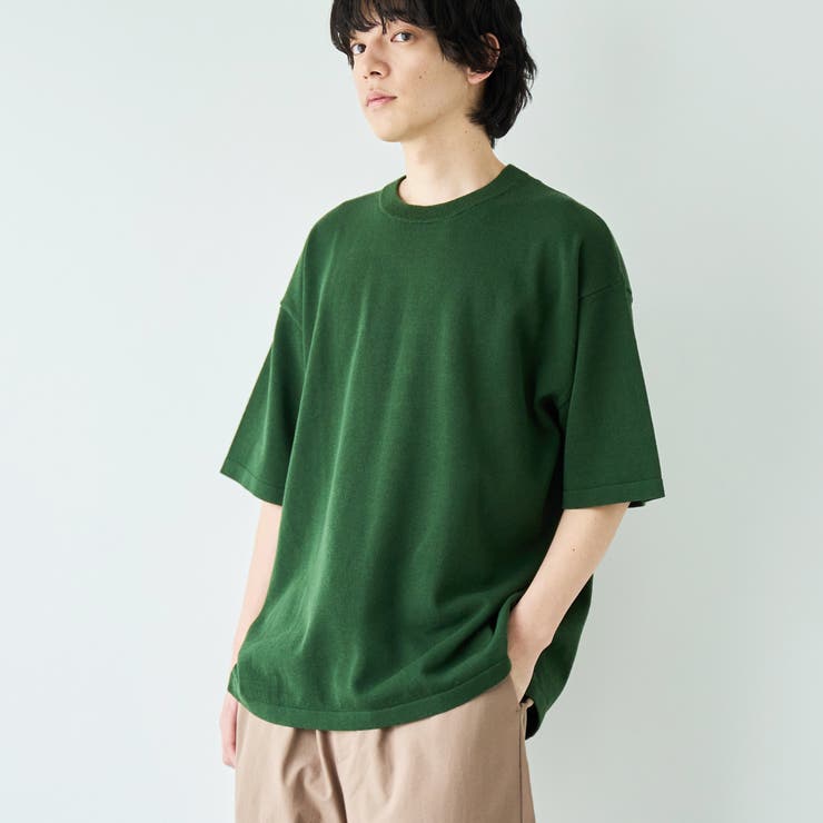 DK.GREEN | コンフォートニットプルオーバー  ショートスリーブ【抗ピル、UVカット】 | coen【men】