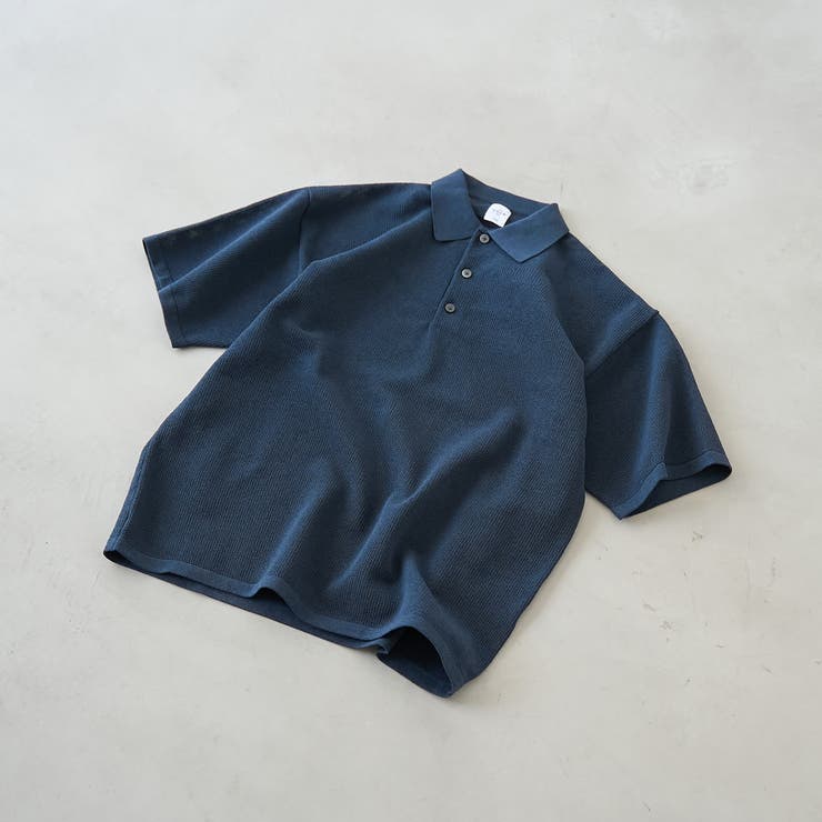 NAVY | サマーニットポロシャツ | coen【men】