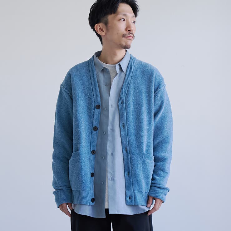 TURQUOISE | ソフトタッチモールニットカーディガン | coen【men】
