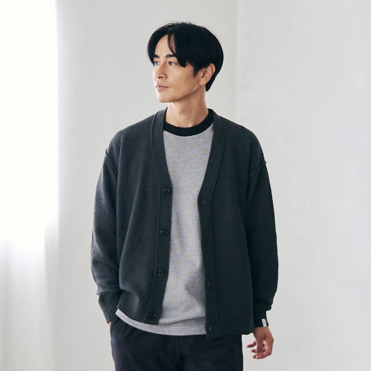 コットンライク ニットカーディガン | coen【men】 | 詳細画像2 