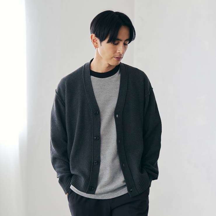 コットンライク ニットカーディガン | coen【men】 | 詳細画像3 