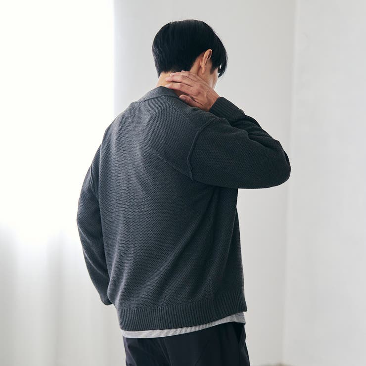 コットンライク ニットカーディガン | coen【men】 | 詳細画像5 