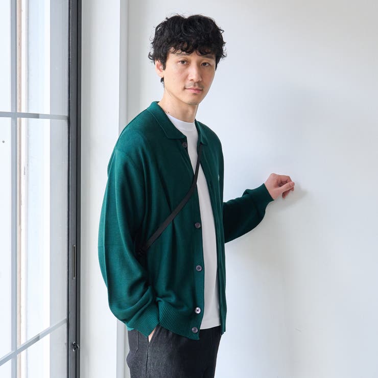 Penneys（ぺニーズ）別注ワンポイントポロ衿ニットカーディガン | coen【men】 | 詳細画像5 