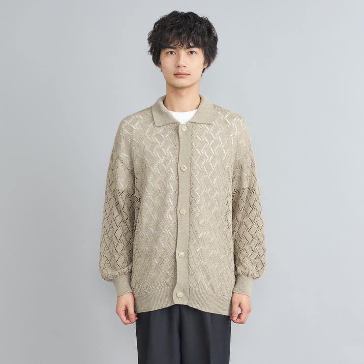ARTS&SCIENCE リネンのカーディガン ARTS&SCIENCE - ARTS&SCIENCE アーツ&サイエンス リネン ニット