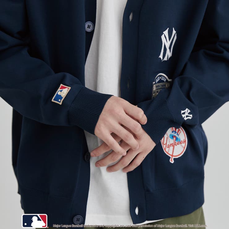 MLB別注 ワッペンVネックカーディガン[品番：COEW0006656]｜coen【men