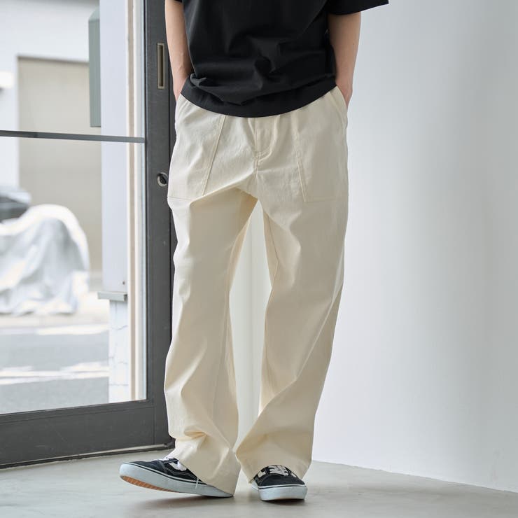 OFF WHITE | 楽シェフリラックスパンツ【ストレッチ】 | coen【men】