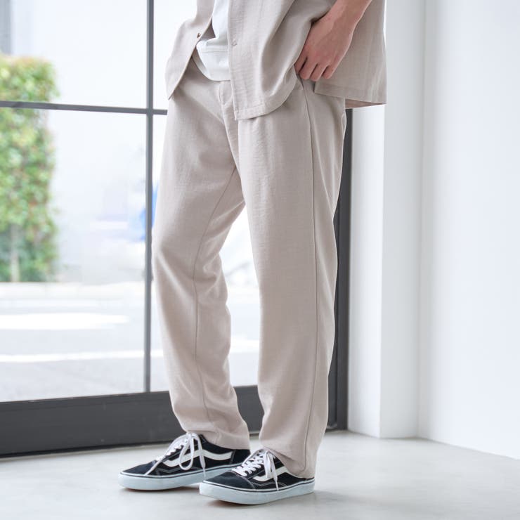NATURAL | ＜父の日ギフトにもおすすめ＞【UVカット】リネンライク1タックレギュラーパンツ | coen【men】