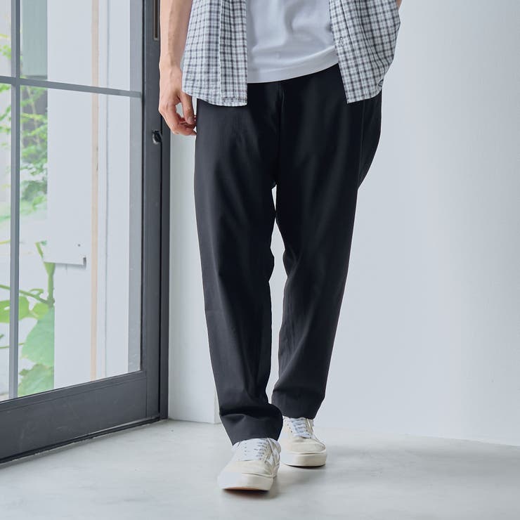 BLACK | 【ストレッチ・吸水速乾・通気性】SOTA（Ｒ）スリムテーパードパンツ | coen【men】