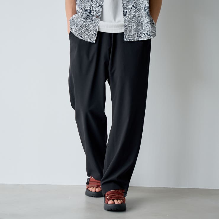 BLACK | 【ストレッチ・吸水速乾・通気性】SOTA（Ｒ）イージーワイドパンツ | coen【men】
