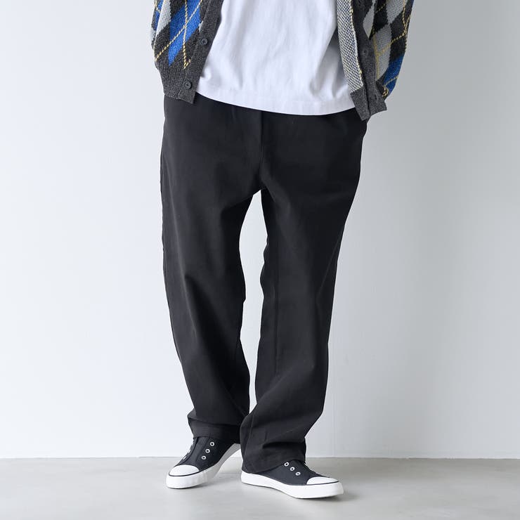 BLACK | 【ストレッチ】楽シェフWARMイージーパンツ | coen【men】
