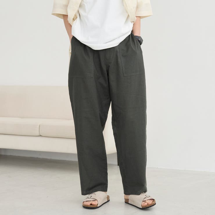 リネンコットンイージーパンツ | coen【men】 | 詳細画像1 