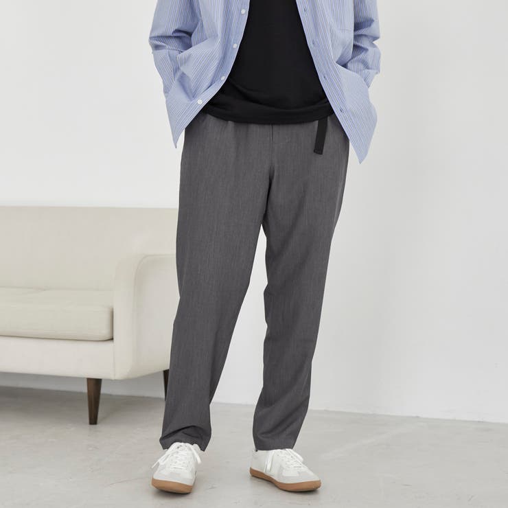 MD.GRAY | ベルテッドTRイージーテーパードパンツ | coen【men】