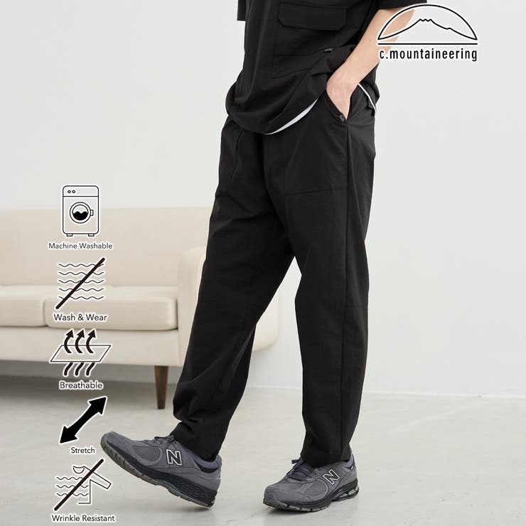 【C Mt】AIRCOメッシュストレッチテーパードパンツ 通気性 | coen【men】 | 詳細画像1 