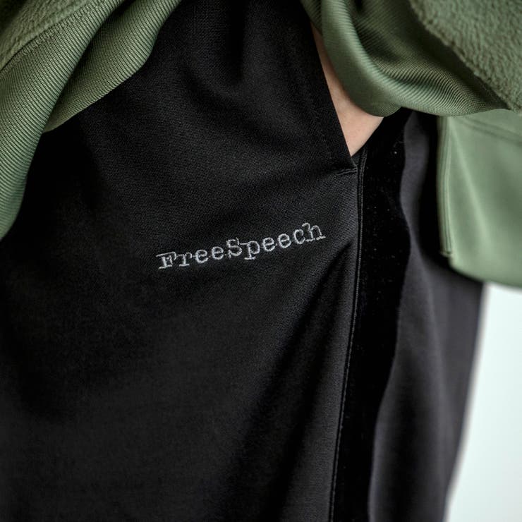 BLACK】FreeSpeech別注ベロアライントラックパンツ[品番：COEW0002300