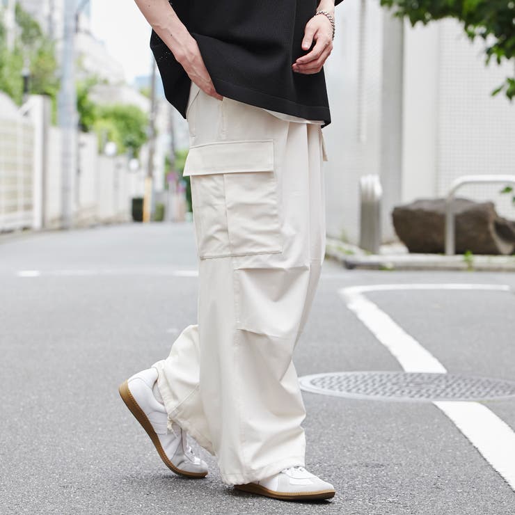 タックワイドスラックスカーゴパンツ[品番：COEW0004561]｜coen【men