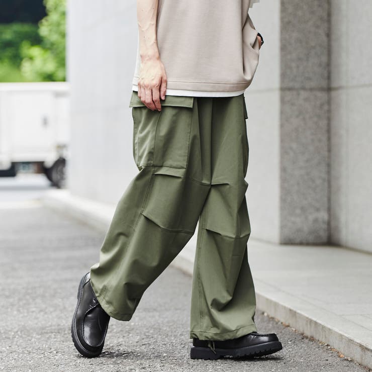 タックワイドスラックスカーゴパンツ[品番：COEW0004561]｜coen【men