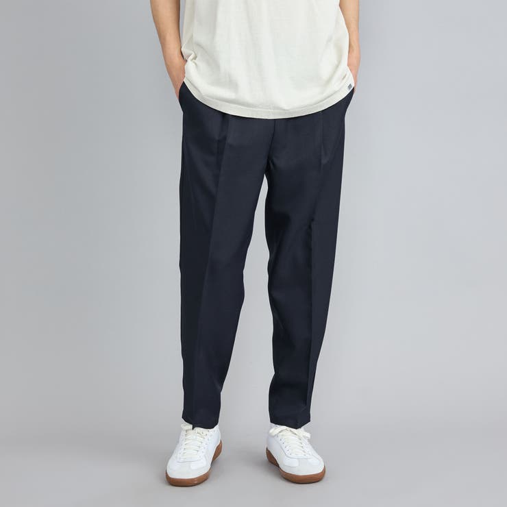 センタープレスポリツイルテーパードスラックス[品番：COEW0005350