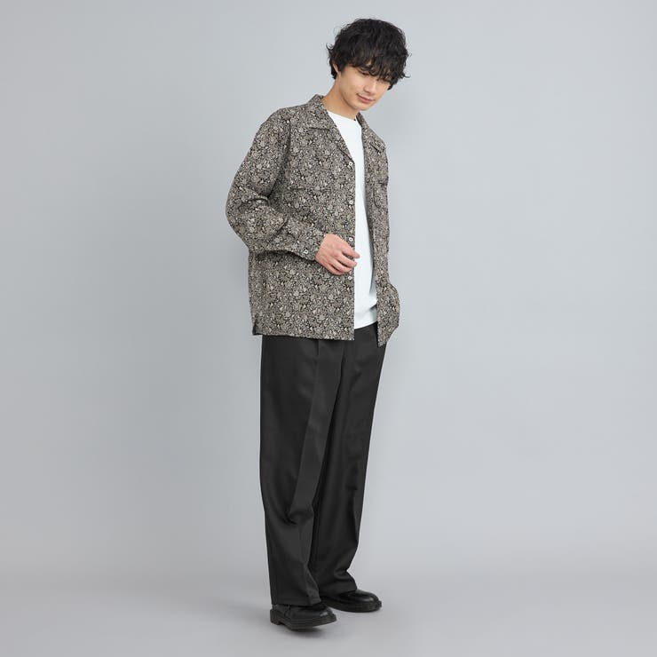 センタープレスポリツイルワイドスラックス[品番：COEW0005351