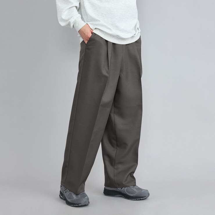 センタープレスポリツイルワイドスラックス[品番：COEW0005351