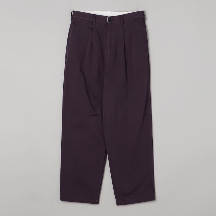 PURPLE | ウォッシュドストレッチワイドチノパンツ | coen【men】