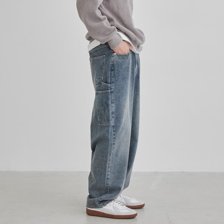 LCB-2410-002 パンツ カーブ デニム ジーンズ ワイド ポケット notch.（ファッション） ジーンズ デニム デニムパンツ カーブ