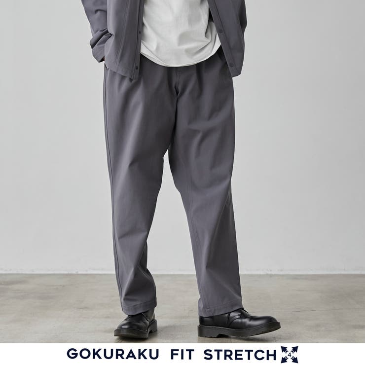 極楽FITテックワイドテーパードパンツ[品番：COEW0005129]｜coen