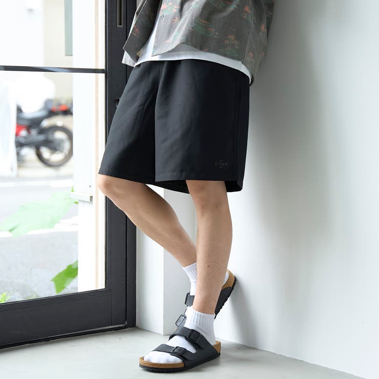 BLACK | ポリピーチイージーショートパンツ | coen【men】