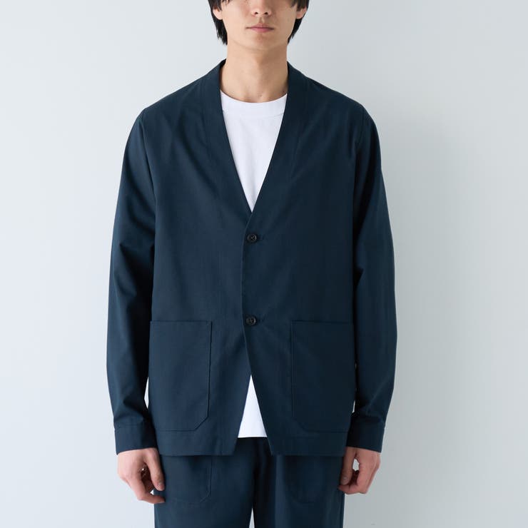 ハイブリッドリネン ノーカラージャケット【吸水速乾・防シワ・UVカット】 | coen【men】 | 詳細画像16 