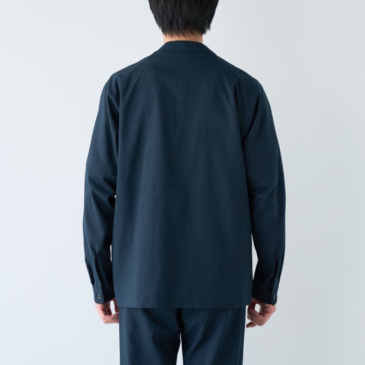 ハイブリッドリネン ノーカラージャケット【吸水速乾・防シワ・UVカット】 | coen【men】 | 詳細画像18 