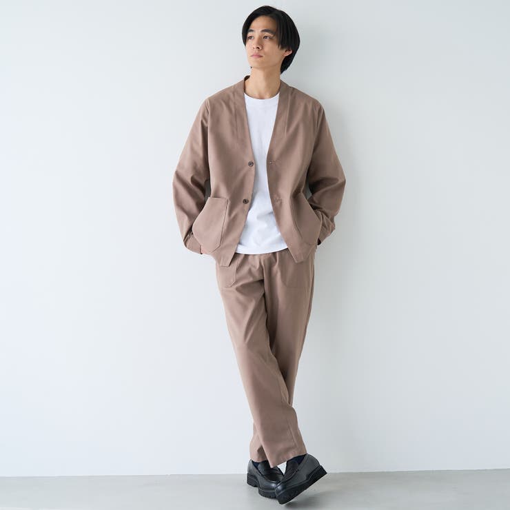 ハイブリッドリネン ノーカラージャケット【吸水速乾・防シワ・UVカット】 | coen【men】 | 詳細画像6 