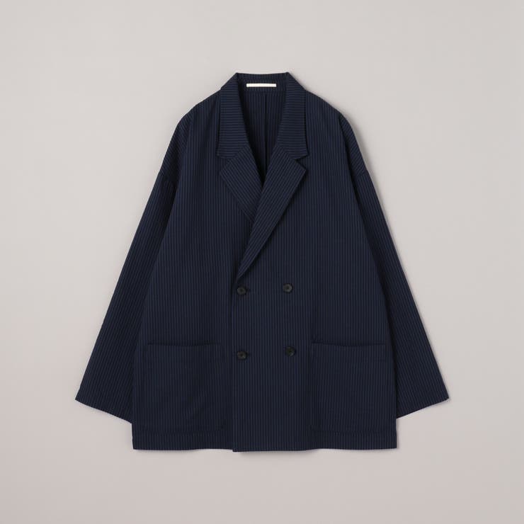 NAVY | シアサッカーダブルジャケット | coen【men】