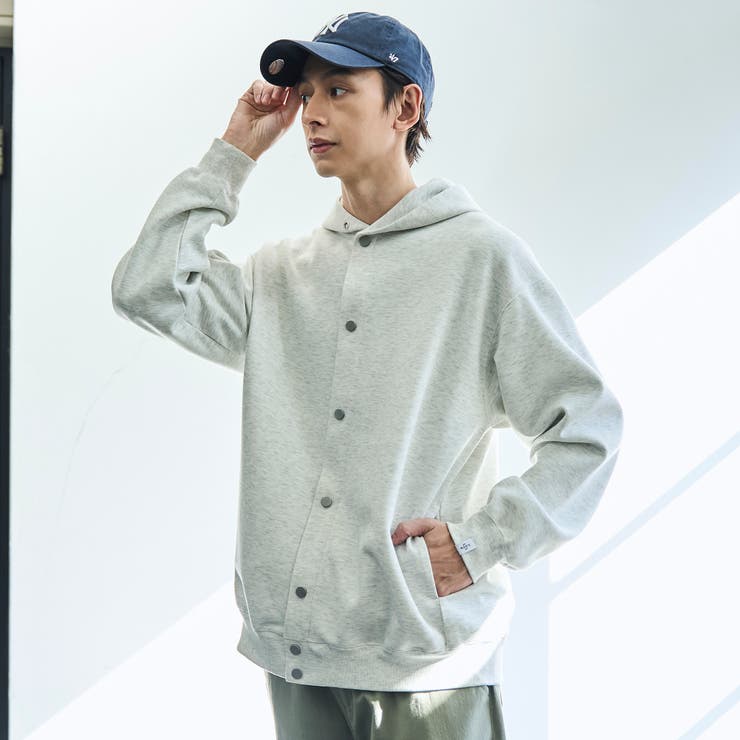 クリーンプラススウェットスナップボタンパーカー【防汚（食品汚れ）、UVカット】 | coen【men】 | 詳細画像10 