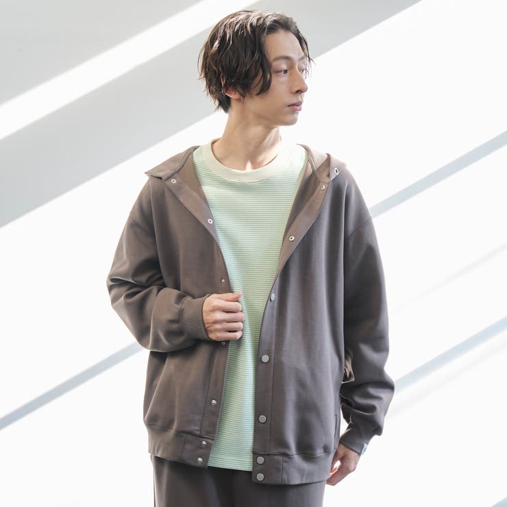 クリーンプラススウェットスナップボタンパーカー【防汚（食品汚れ）、UVカット】 | coen【men】 | 詳細画像16 