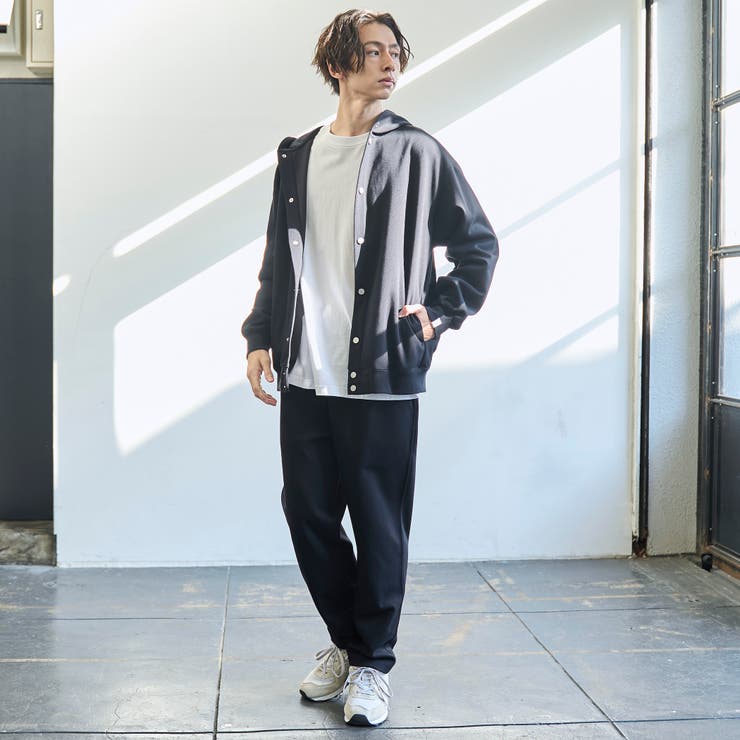 クリーンプラススウェットスナップボタンパーカー【防汚（食品汚れ）、UVカット】 | coen【men】 | 詳細画像2 