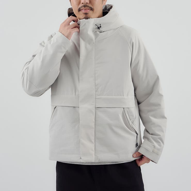 LT.GRAY | ヒートシェルターフードブルゾン【保温性、撥水性、帯電防止（裏生地）】 | coen【men】