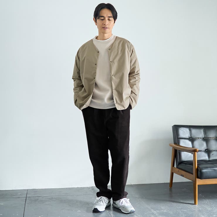 ウィンドブロックノーカラーカーデ【撥水、防風、抗菌防臭（中綿）】 | coen【men】 | 詳細画像13 