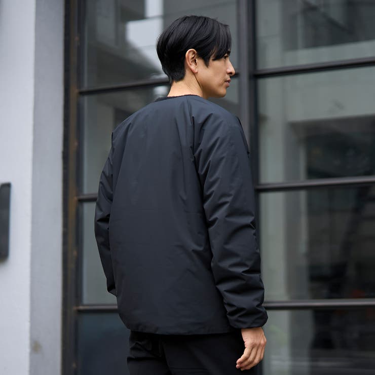 ウィンドブロックノーカラーカーデ【撥水、防風、抗菌防臭（中綿）】 | coen【men】 | 詳細画像3 