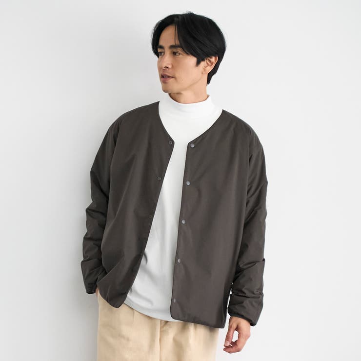 ウィンドブロックノーカラーカーデ【撥水、防風、抗菌防臭（中綿）】 | coen【men】 | 詳細画像6 