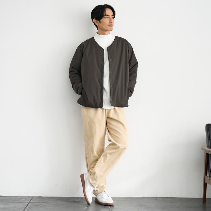 ウィンドブロックノーカラーカーデ【撥水、防風、抗菌防臭（中綿）】 | coen【men】 | 詳細画像8 