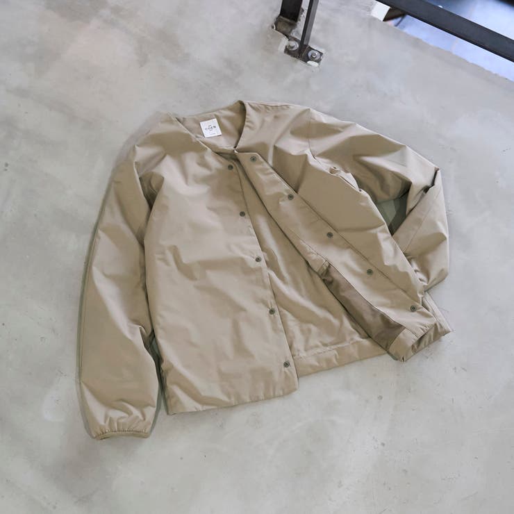 BEIGE | ウィンドブロックノーカラーカーデ【撥水、防風、抗菌防臭（中綿）】 | coen【men】