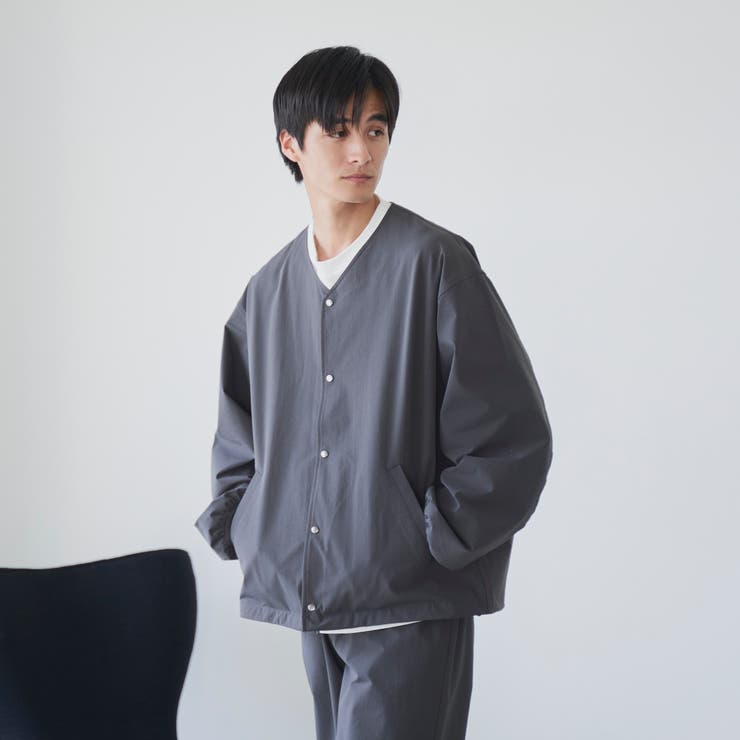 ハイカーテックノーカラージャケット【防シワ/ストレッチ/撥水/ウォッシャブル】 | coen【men】 | 詳細画像2 