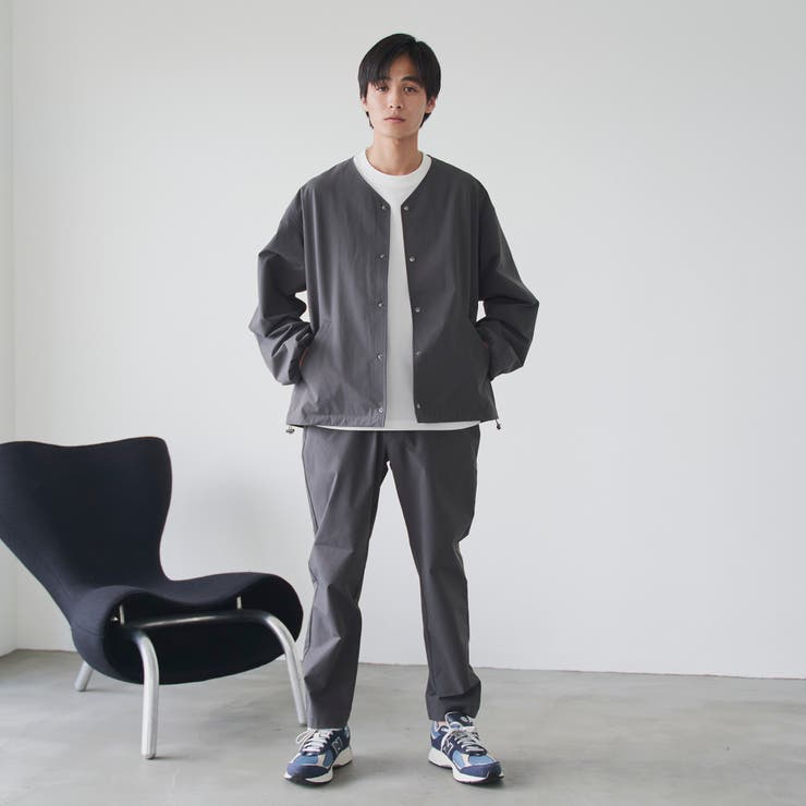 ハイカーテックノーカラージャケット【防シワ/ストレッチ/撥水/ウォッシャブル】 | coen【men】 | 詳細画像3 