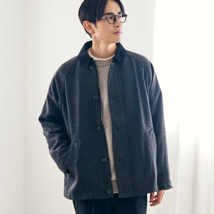 DK.GRAY | ウールブレンドツイルジャケット | coen【men】