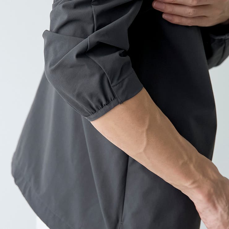 ストレッチテックナイロンノーカラージャケット【ストレッチ、はっ水、耐摩耗性、UV… | coen【men】 | 詳細画像11 