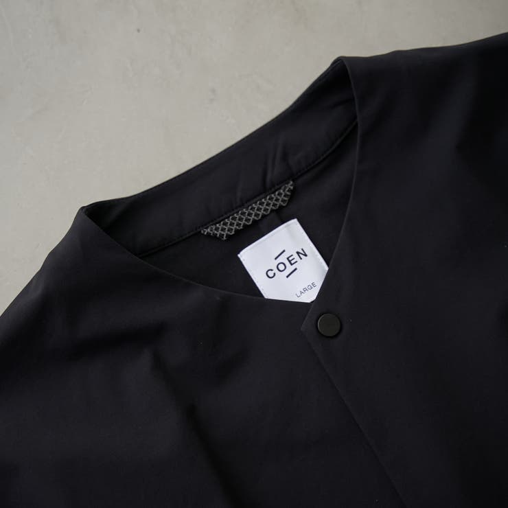 ストレッチテックナイロンノーカラージャケット【ストレッチ、はっ水、耐摩耗性、UV… | coen【men】 | 詳細画像14 