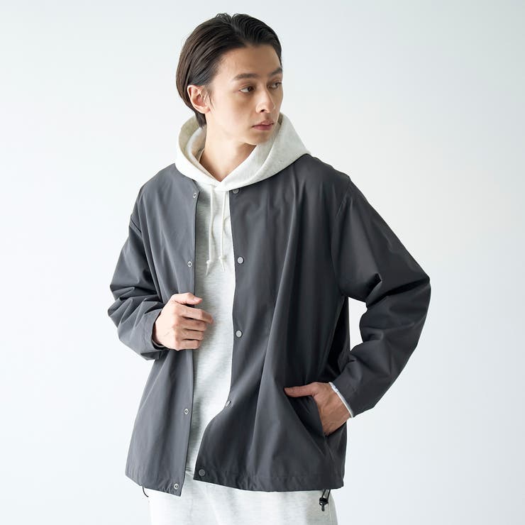 ストレッチテックナイロンノーカラージャケット【ストレッチ、はっ水、耐摩耗性、UV… | coen【men】 | 詳細画像21 
