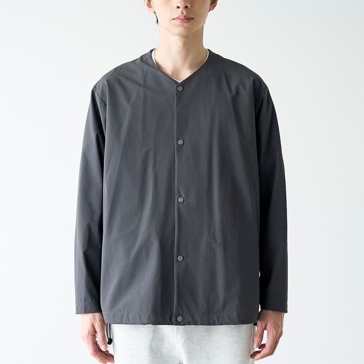 ストレッチテックナイロンノーカラージャケット【ストレッチ、はっ水、耐摩耗性、UV… | coen【men】 | 詳細画像3 
