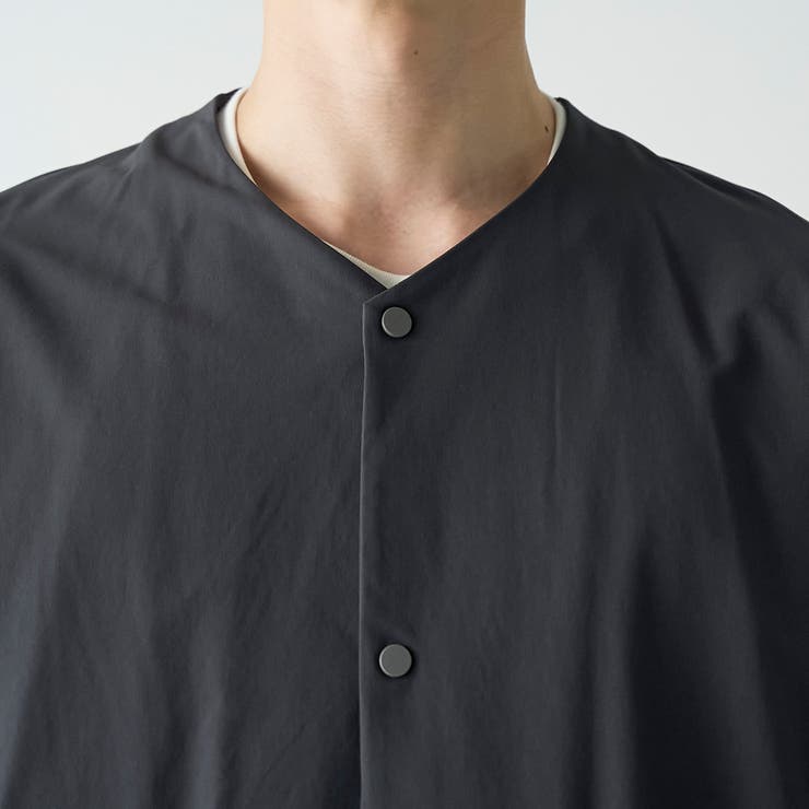 ストレッチテックナイロンノーカラージャケット【ストレッチ、はっ水、耐摩耗性、UV… | coen【men】 | 詳細画像6 